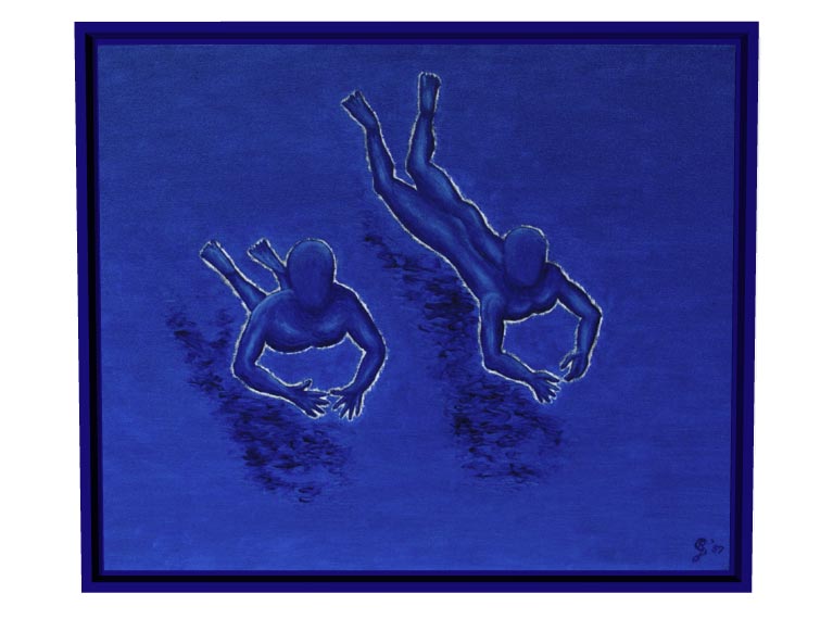 Freischwimmer 
1997 | Öl auf Leinwand | 50 x 60 cm